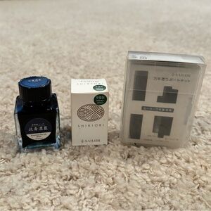 Bundle of Sailor Shikiori Japanese Ink Refills and Fountain Pen Maintenance Kit